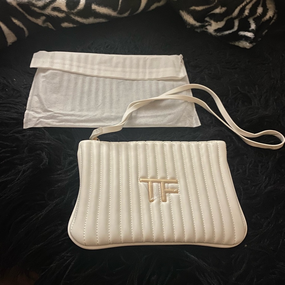 Tom Ford white lanyard pouch